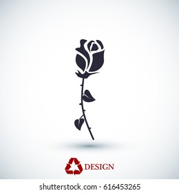 rose icon, vector best flat icon, EPS