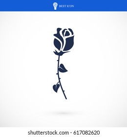 rose icon, vector best flat icon, EPS