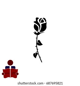 rose icon, vector best flat icon, EPS