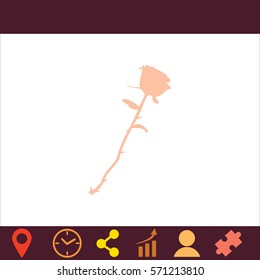 Rose  icon. Vector design. 