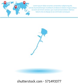 Rose  icon. Vector design. 