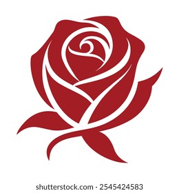Rose icon vector design with a white background