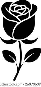 Rose icon vector design with a white background