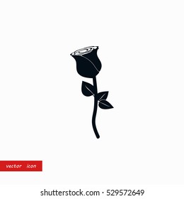 rose icon vector, flat design best vector icon
