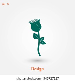rose icon vector, flat design best vector icon