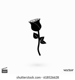 rose icon vector, flat design best vector icon