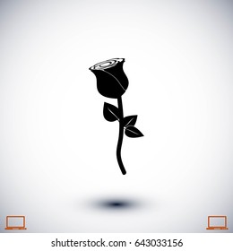 rose icon vector, flat design best vector icon