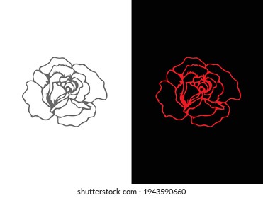rose icon vector, flower icon