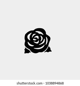 Rose icon. Vector rose illustration