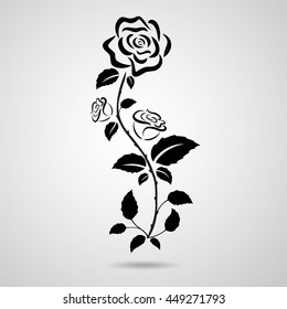 Rose icon. Vector illustration