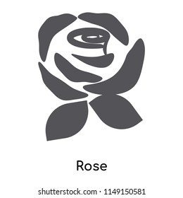 Rose icon vector isolated on white background for your web and mobile app design, Rose logo concept