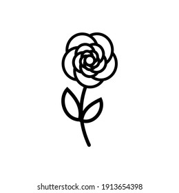 símbolo del vector del icono de rosa