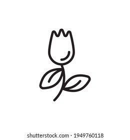 Rose icon in vector. Logotype