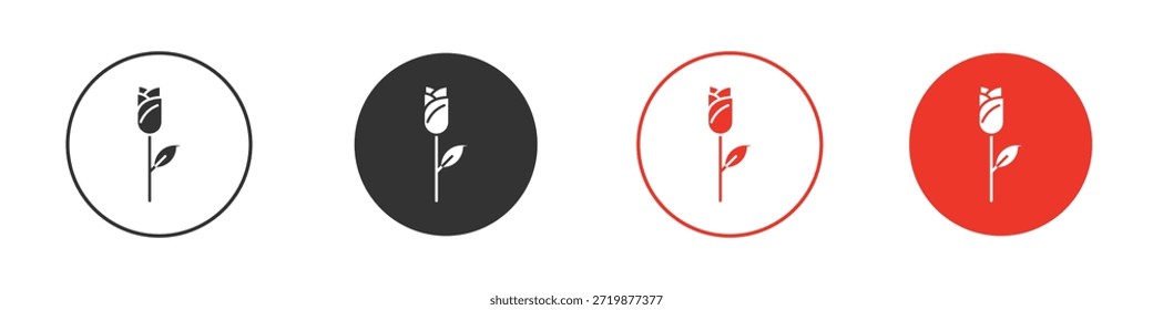 Icono de Rose. diseño de Vector de Web