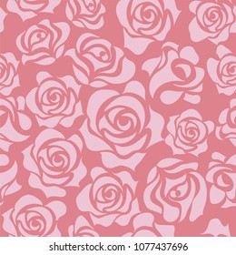 Rose illustration | Continuous pattern of rose pattern | Seamless design | Background illustration