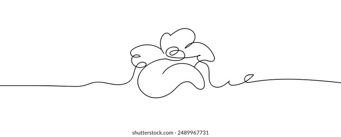 rose illustration of a flower line art style vector with transparent background.