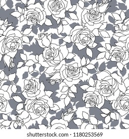 Rose illustration pattern