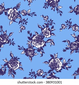Rose illustration pattern