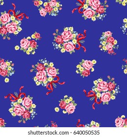Rose illustration pattern