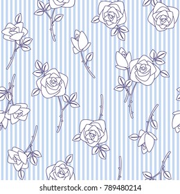 Rose illustration pattern.
