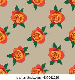 Rose Illustration red pattern