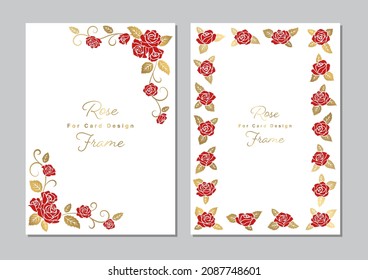 Rose Illustrations Card Design Template