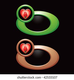 rosa dentro de los anillos de color cardíaco