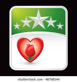 fondo de estrella de color verde del corazón