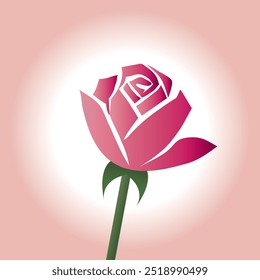 Rose isolated on a pink background. useful for print, postcards, posters, cards, web and graphic design.