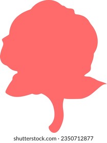 Rose-einzelne Vektorsilhouette