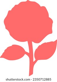 rose isolated vector silhouette icon