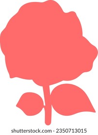 rose isolated vector silhouette icon