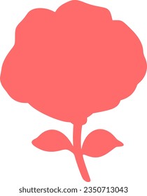 rose isolated vector silhouette icon