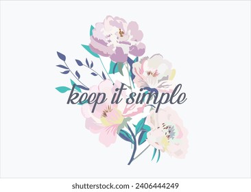 rose keep it simple design vector
