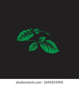 Ilustración de rosas y hojas Diseño