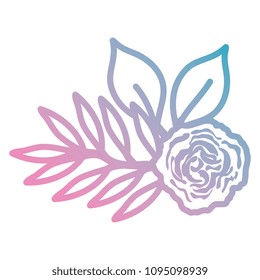 rose and leafs decorative icon