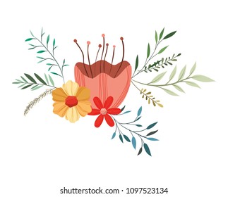 rose and leafs decorative icon