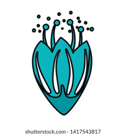 rose with leafs icon vector illustration