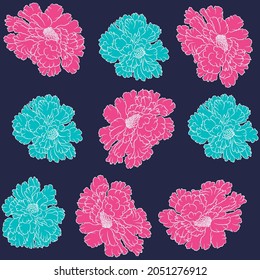Rose and leaves pattern design with background fabric design