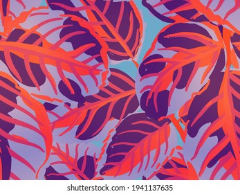 Rose Leaves Seamless Pattern. Summer Textile Design. Repeated Spring Peony Wallpaper. Painted English Rose Leaf Patterns Collection. Saffron Yellow and Red Romantic Botanical Vector Background.