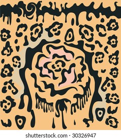 Rose and leopard stains