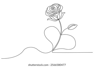 Rose line art drawing Images illustration collection Free Vector
