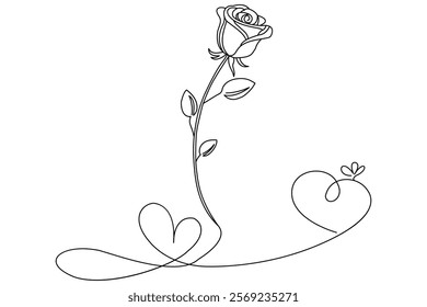  Rose line art drawing Images illustration collection Free Vector