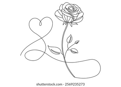  Rose line art drawing Images illustration collection Free Vector