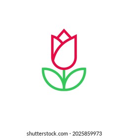 Rose line art vector design. Minimal illustration rose flower vector.