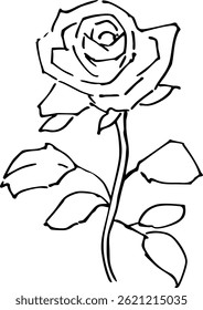
Vetor material de ilustração de desenho de linha rosa