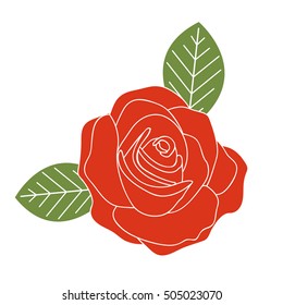 rose line drawing image 