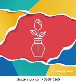 rose line icon