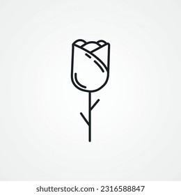 rose line icon. flower line icon