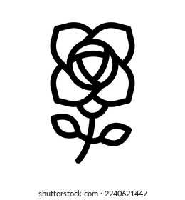 rose line icon illustration vector graphic